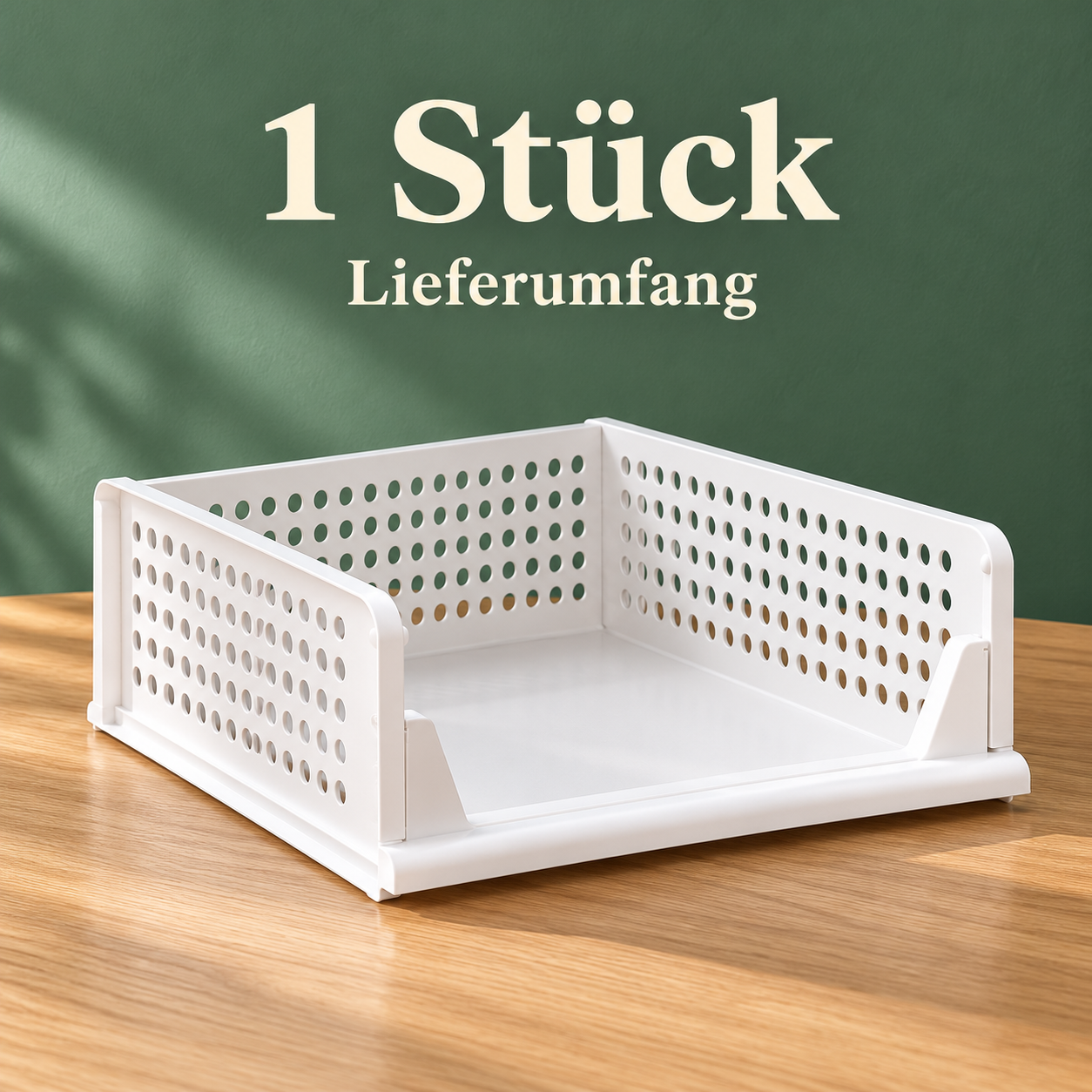 Lieferumfang der Option 1 Stück: ein weißer Kleiderkorb