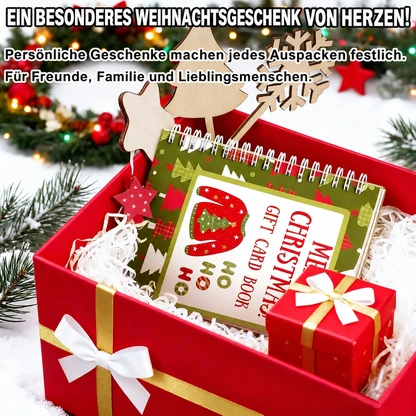 Weihnachtliches Geschenkkartenbuch voller fröhlicher Überraschungen