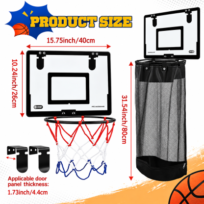 Over-the-door basketball laundry hamper dimensions