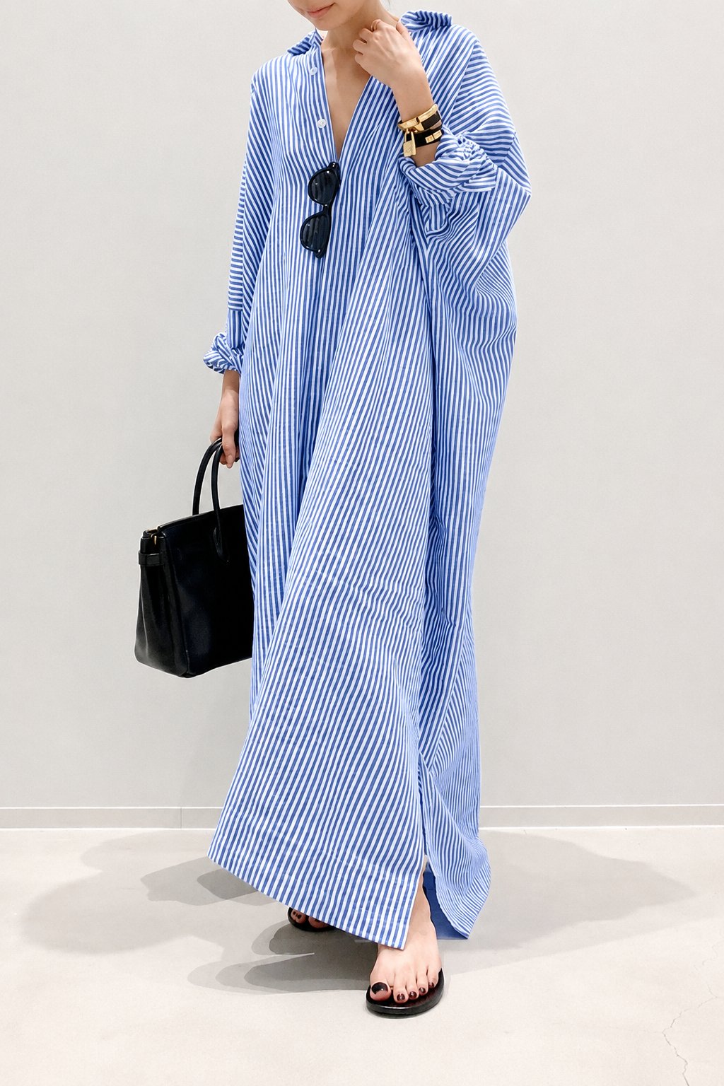 Women's Cotton Stripe Oversized Maxi Dress✨(Buy 2 Free Shipping)