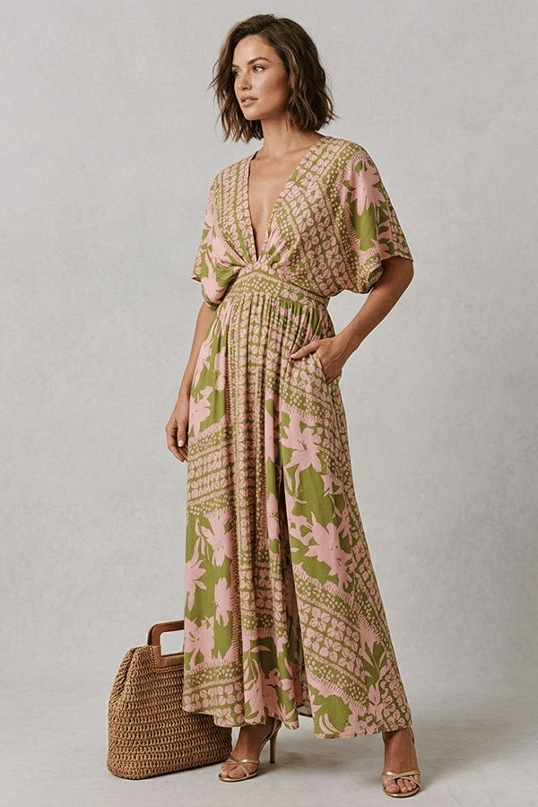 Women's Floral Print Boho Maxi Dress（Buy 2 Free Shipping）
