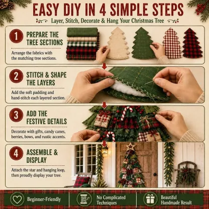 Make Your Own Oversized Patchwork Christmas Tree Door Hanging Kit