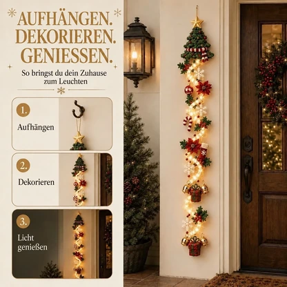 Leuchtender Weihnachts-Türhänger – beleuchtete vertikale Weihnachtsdekoration
