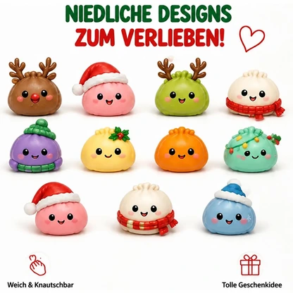 24-Tage-Weihnachts-Adventskalender mit Überraschungs-Squishy-Teigtaschen