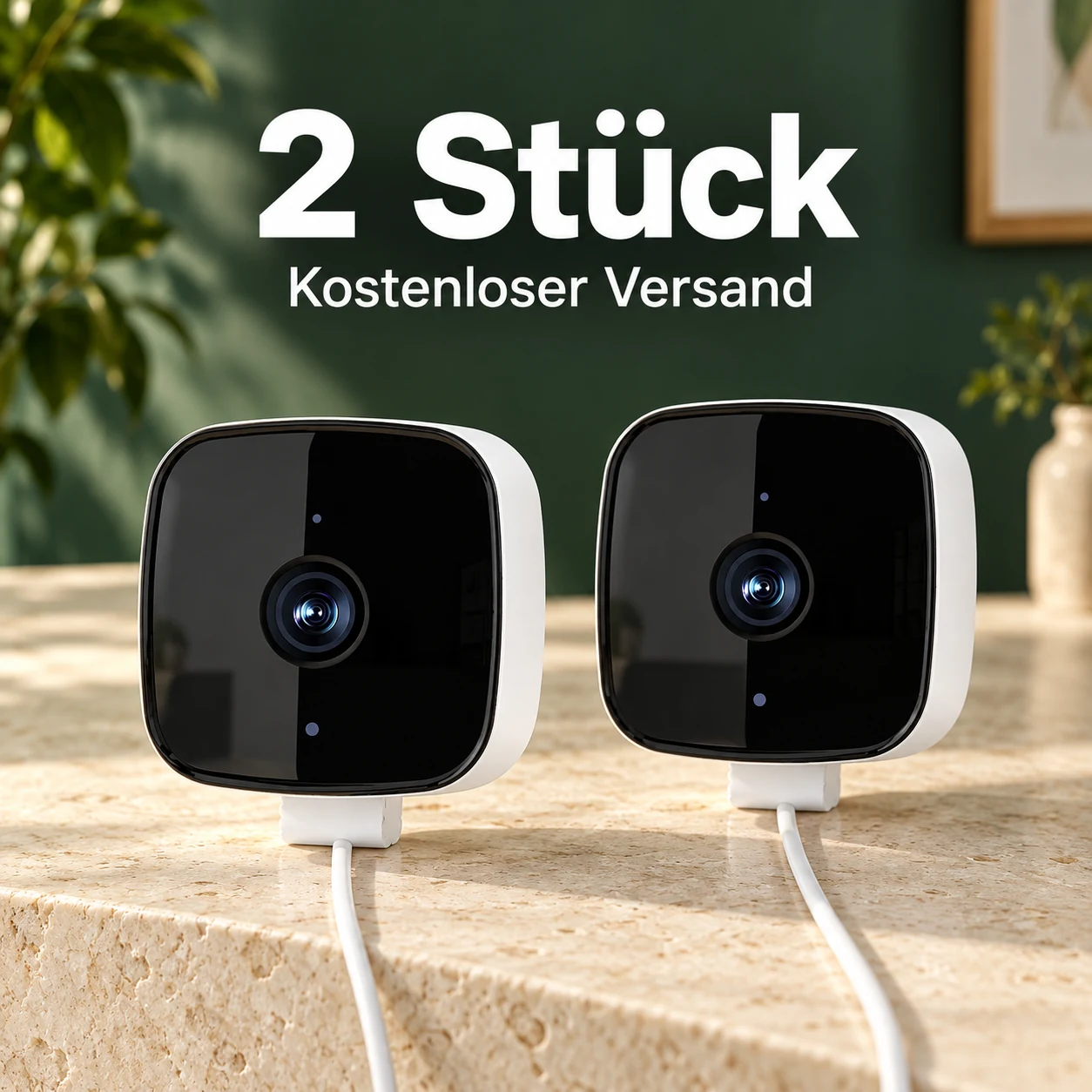 2-MP-WLAN-Fensterkamera mit EU-Netzteil