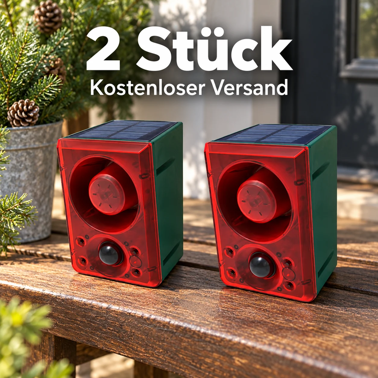 Solaralarm mit Licht, Ton &amp; Fernbedienung – N911N