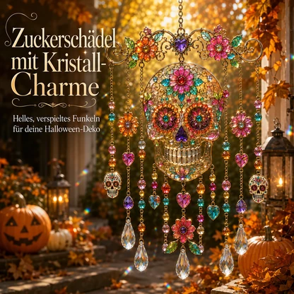 Halloween-Sonnenfänger in Buntglasoptik – hängende Dekoration