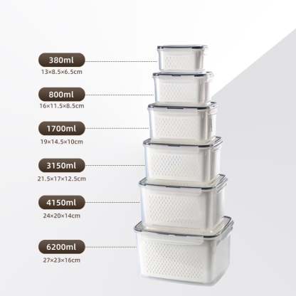 Food Storage Containers for Refrigerator Organization(3-6 PCS)