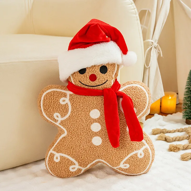 Christmas Gingerbread Man Pillow – 17.7 in