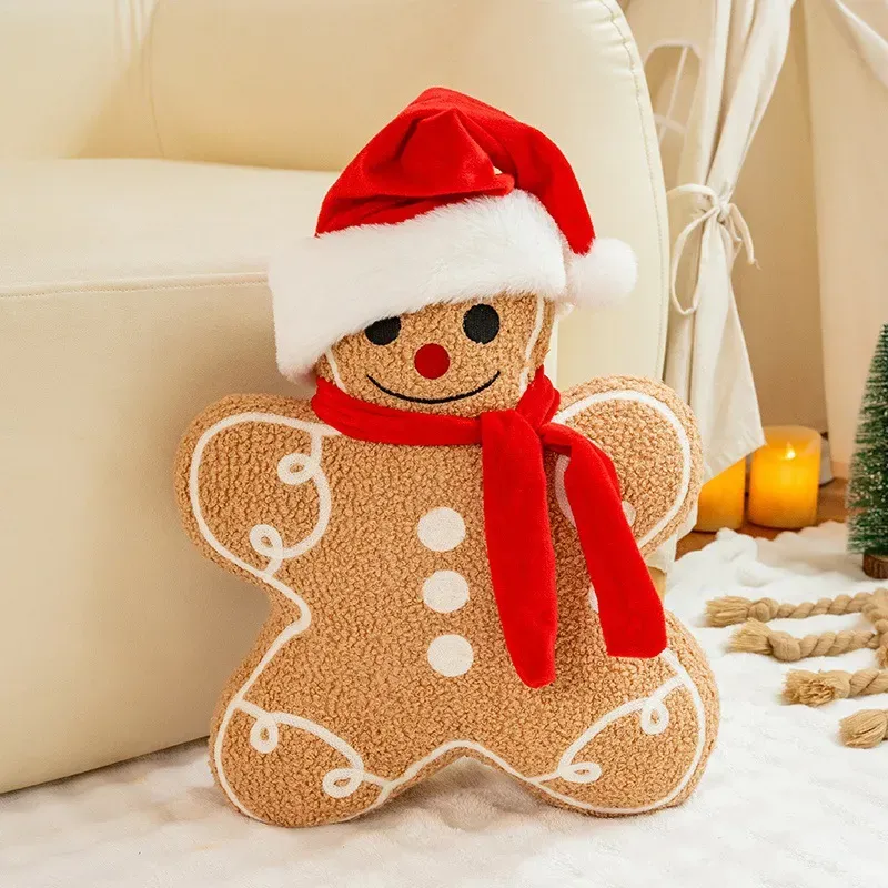 Christmas Gingerbread Man Pillow – 17.7 in