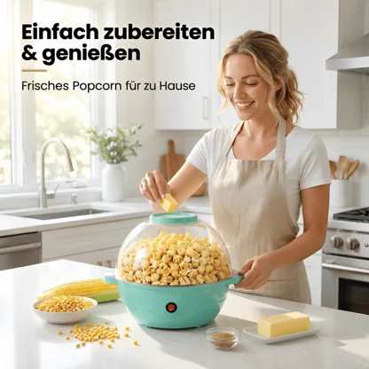 Popcornmaschine mit automatischem Rührwerk – 500 W, EU-Ausführung