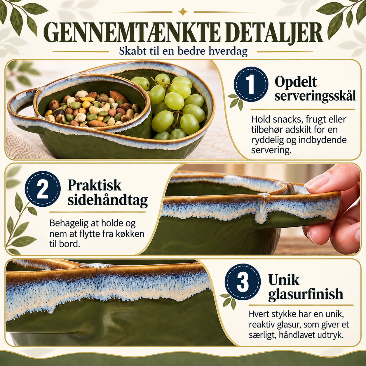 Plejeråd og detaljer om keramikskålen