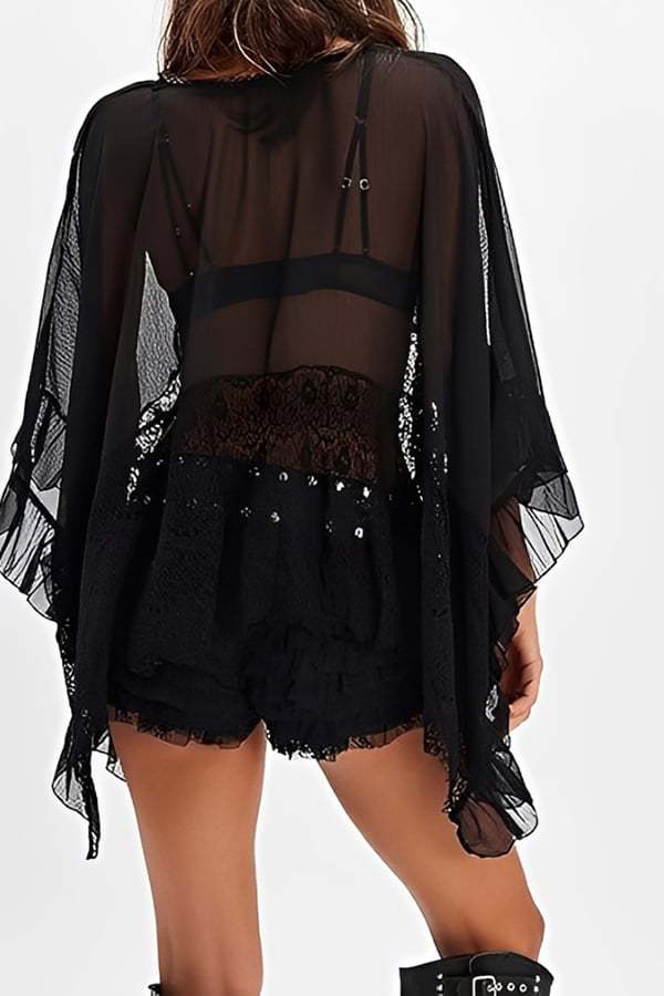 Women’s Sheer Lace Batwing Cover-Up Top（Buy 2 Free Shipping）