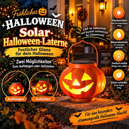 Solarbetriebene Halloween-Kürbislaterne