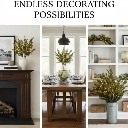 Lighted Norfolk Pine Branches – DIY Holiday Greenery Set