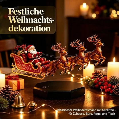 Schwebender Weihnachtsmannschlitten – magnetisch schwebende Weihnachtsdekoration