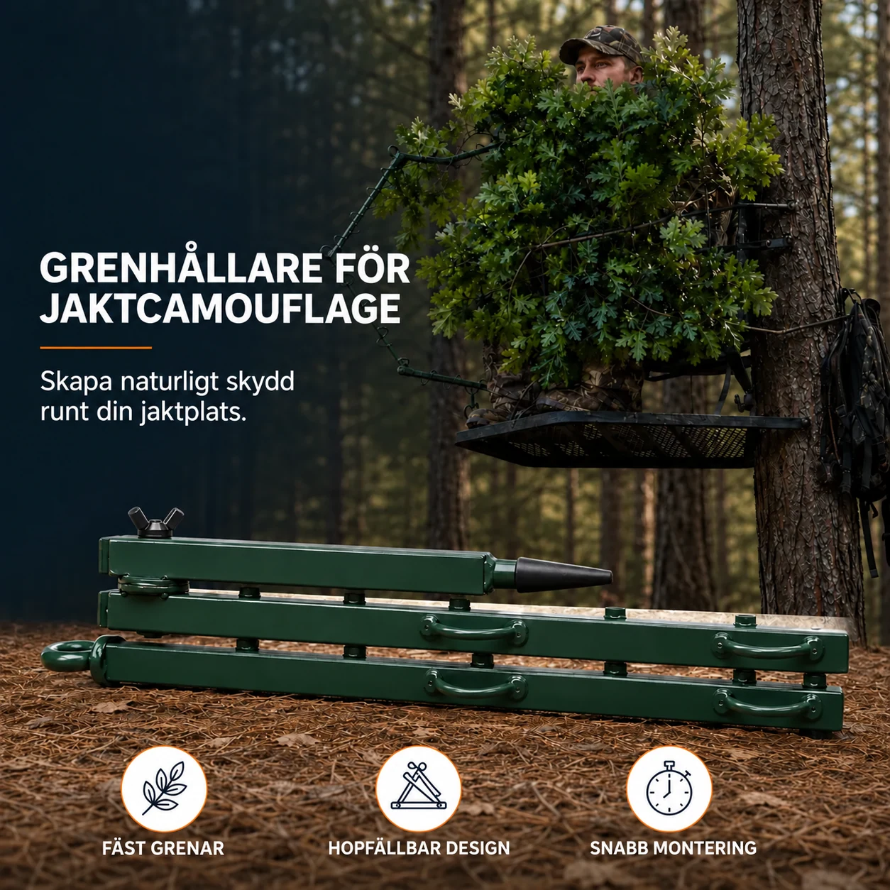 Grenhållare för jaktkamouflage
