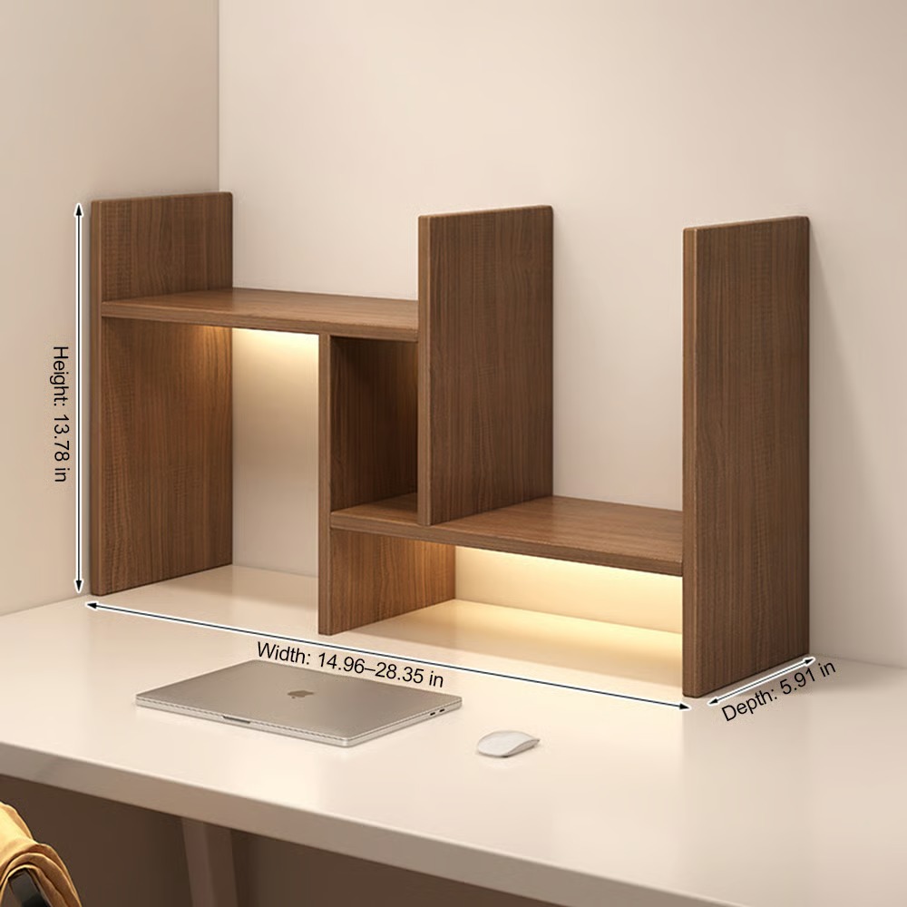 📚 Movable & Extendable Multi-Tier Desktop Bookshelf Organizer