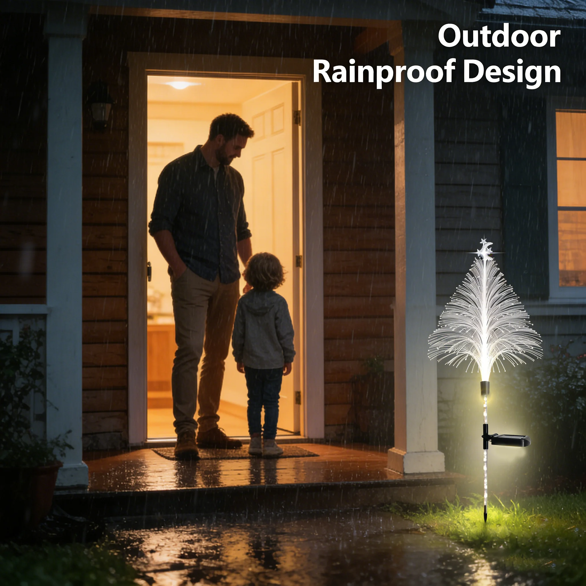 🌟 Solar Fiber Optic Jellyfish Garden Light