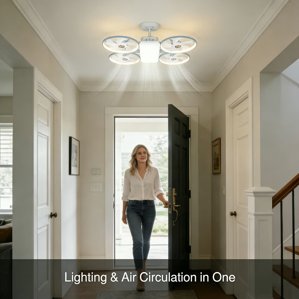 ✨ Drone-Style LED Ceiling Fan Light – Modern Lighting & Airflow in One