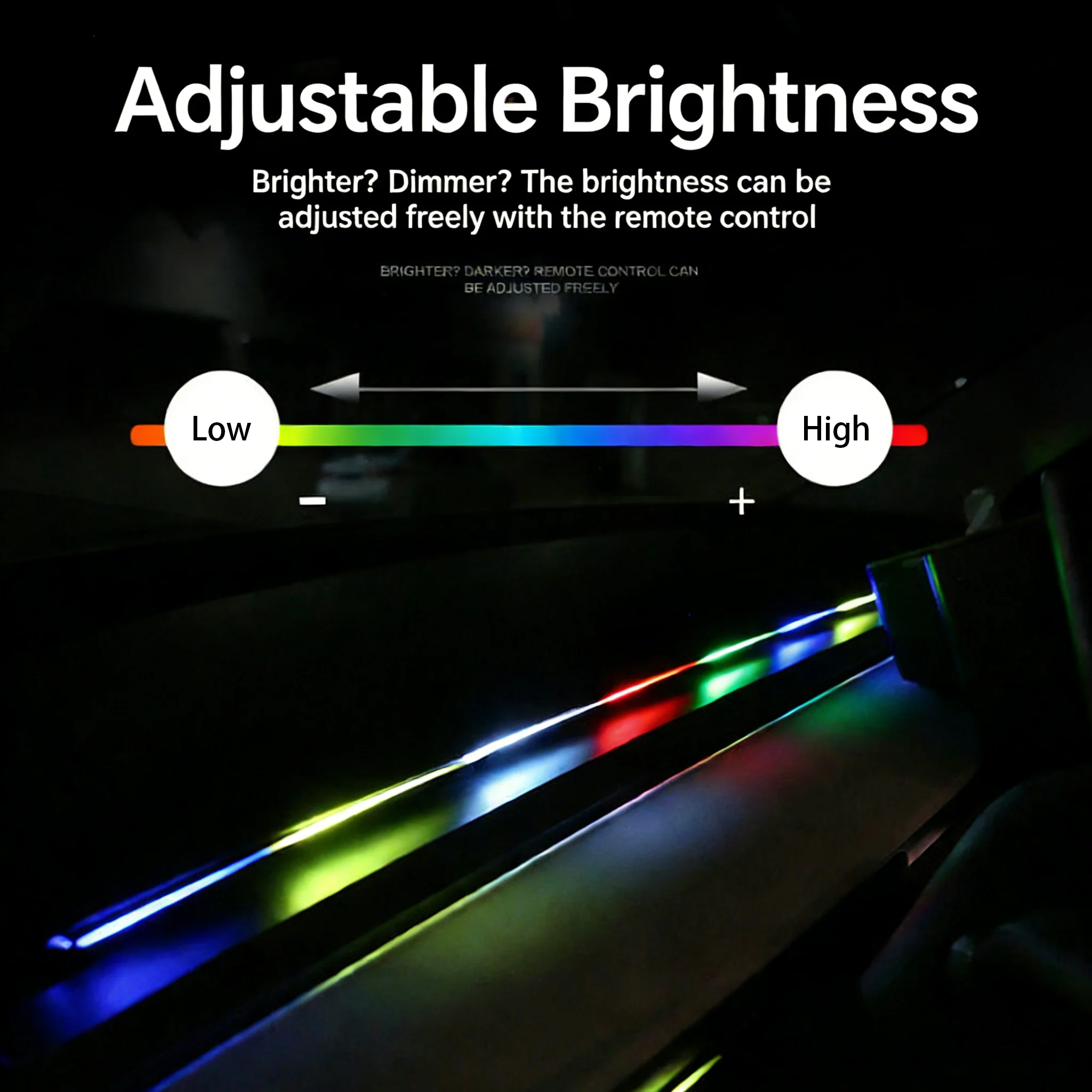 🚗3-Control Acrylic LED Car Interior Ambient Lighting