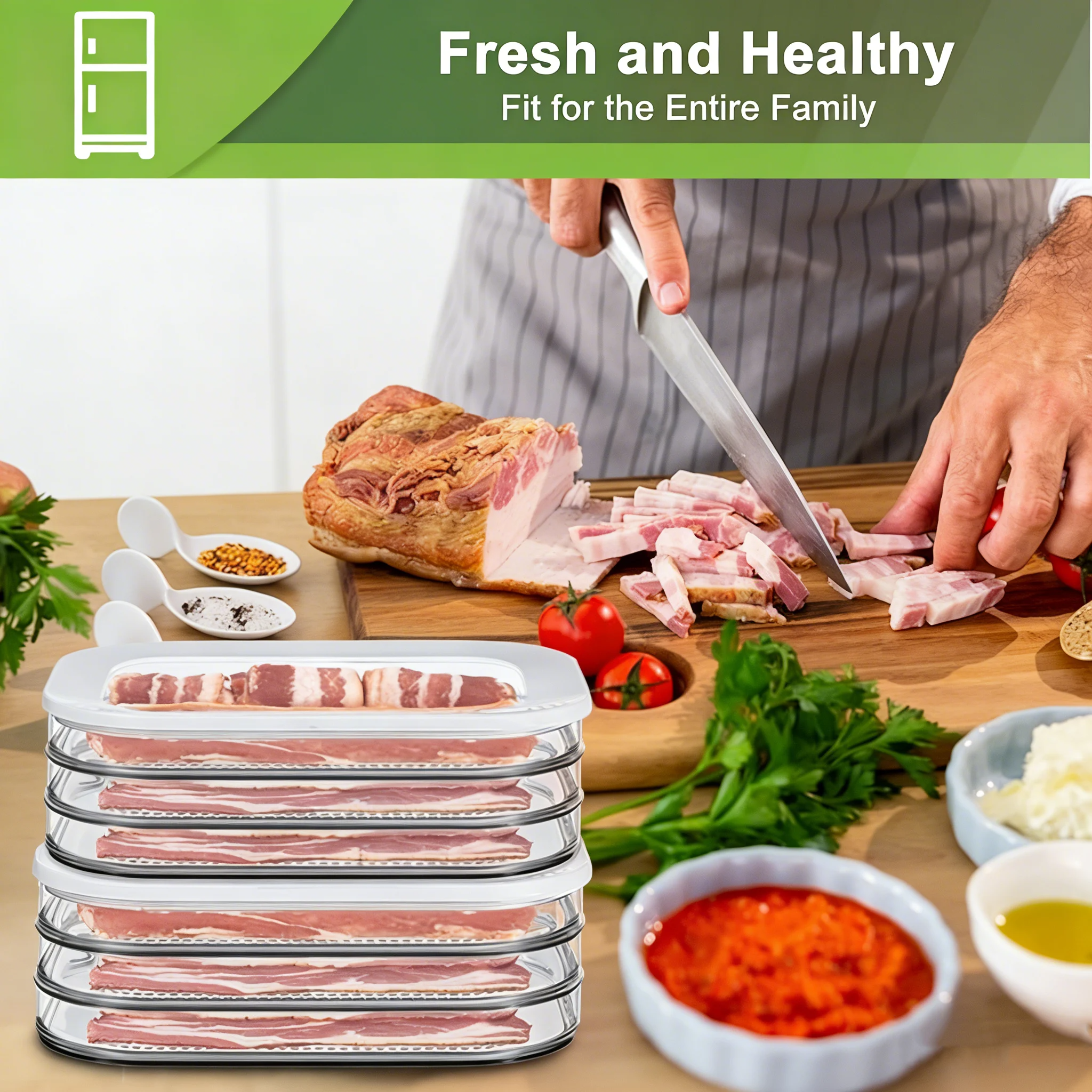 🥓 Deli Meat Container for Fridge