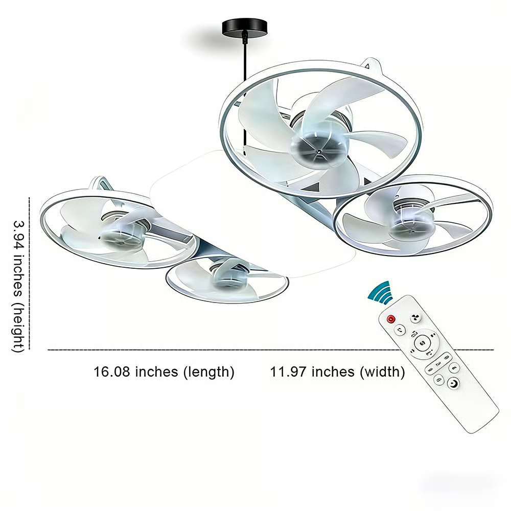 ✨ Drone-Style LED Ceiling Fan Light – Modern Lighting & Airflow in One