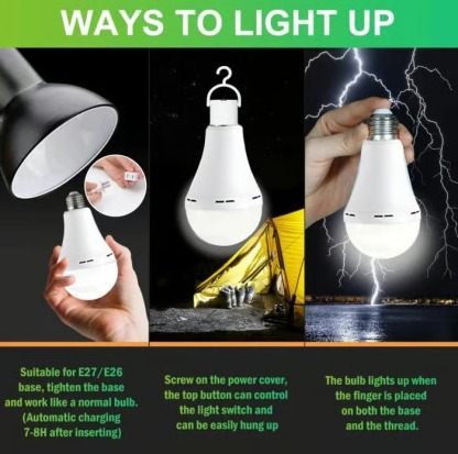 3-Pack / 6-Pack Rechargeable Emergency Light Bulbs 💡