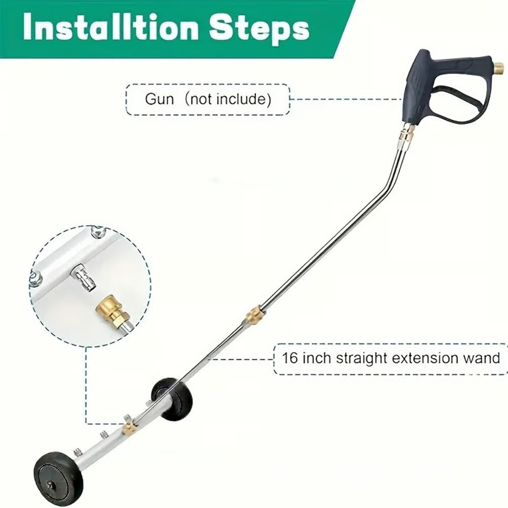 🚿 High-Pressure Surface Cleaner with Extension Rod (Up to 4000 PSI)