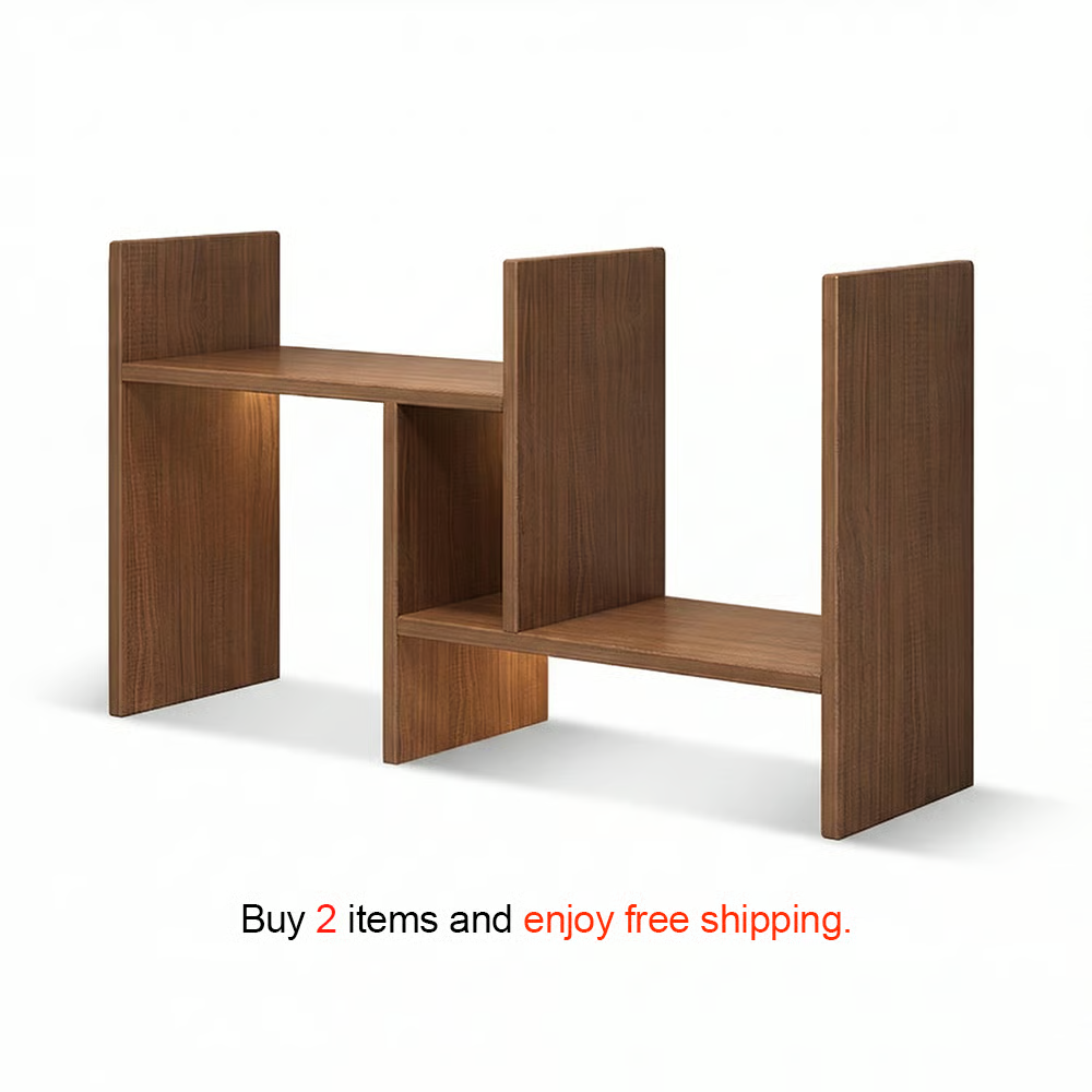 📚 Movable & Extendable Multi-Tier Desktop Bookshelf Organizer