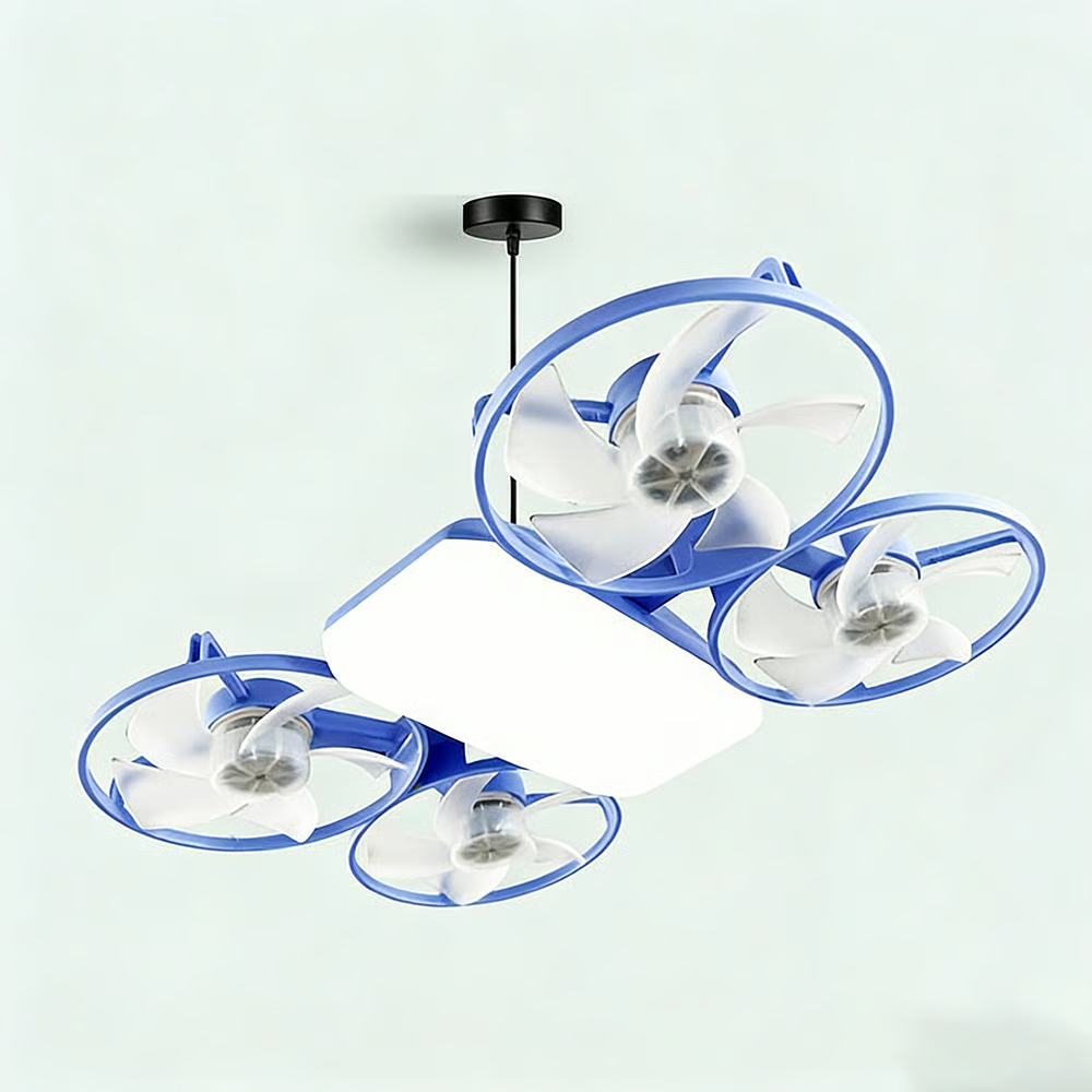 ✨ Drone-Style LED Ceiling Fan Light – Modern Lighting & Airflow in One