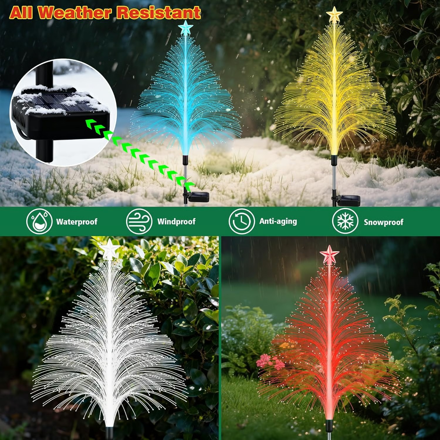 🌟 Solar Fiber Optic Jellyfish Garden Light