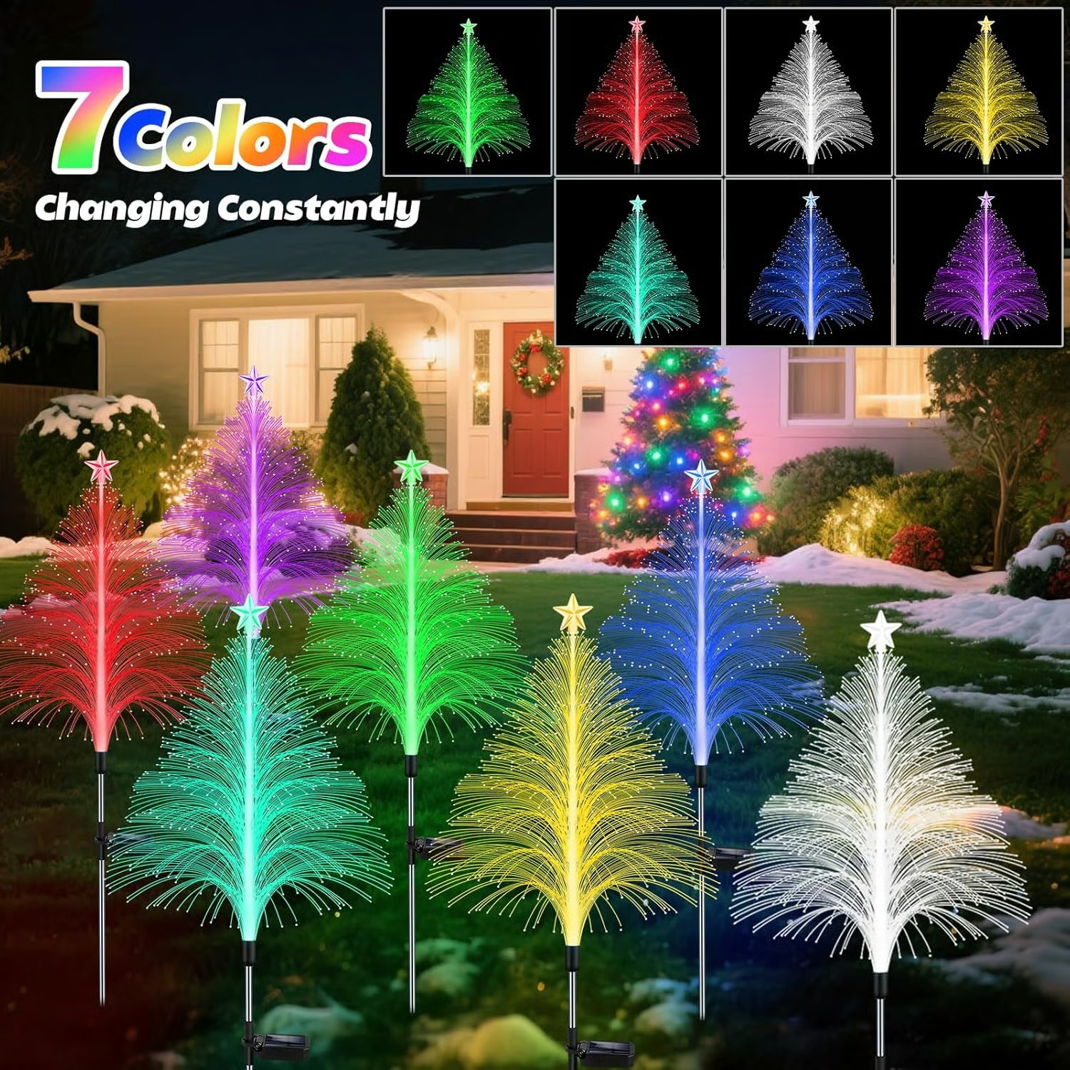 🌟 Solar Fiber Optic Jellyfish Garden Light
