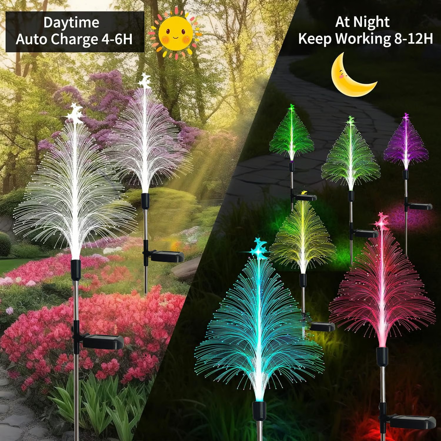 🌟 Solar Fiber Optic Jellyfish Garden Light