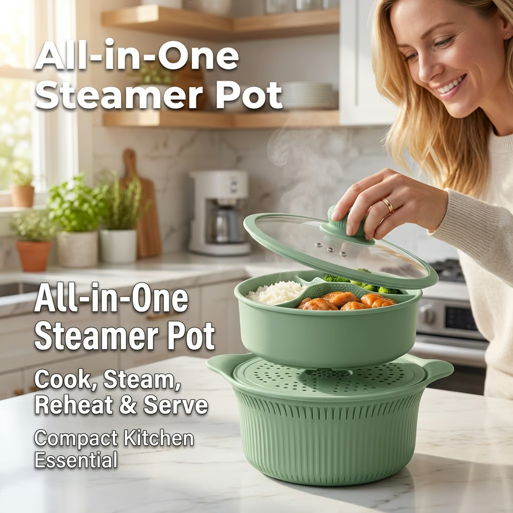 🍲Silicone Steamer Pot with Lid