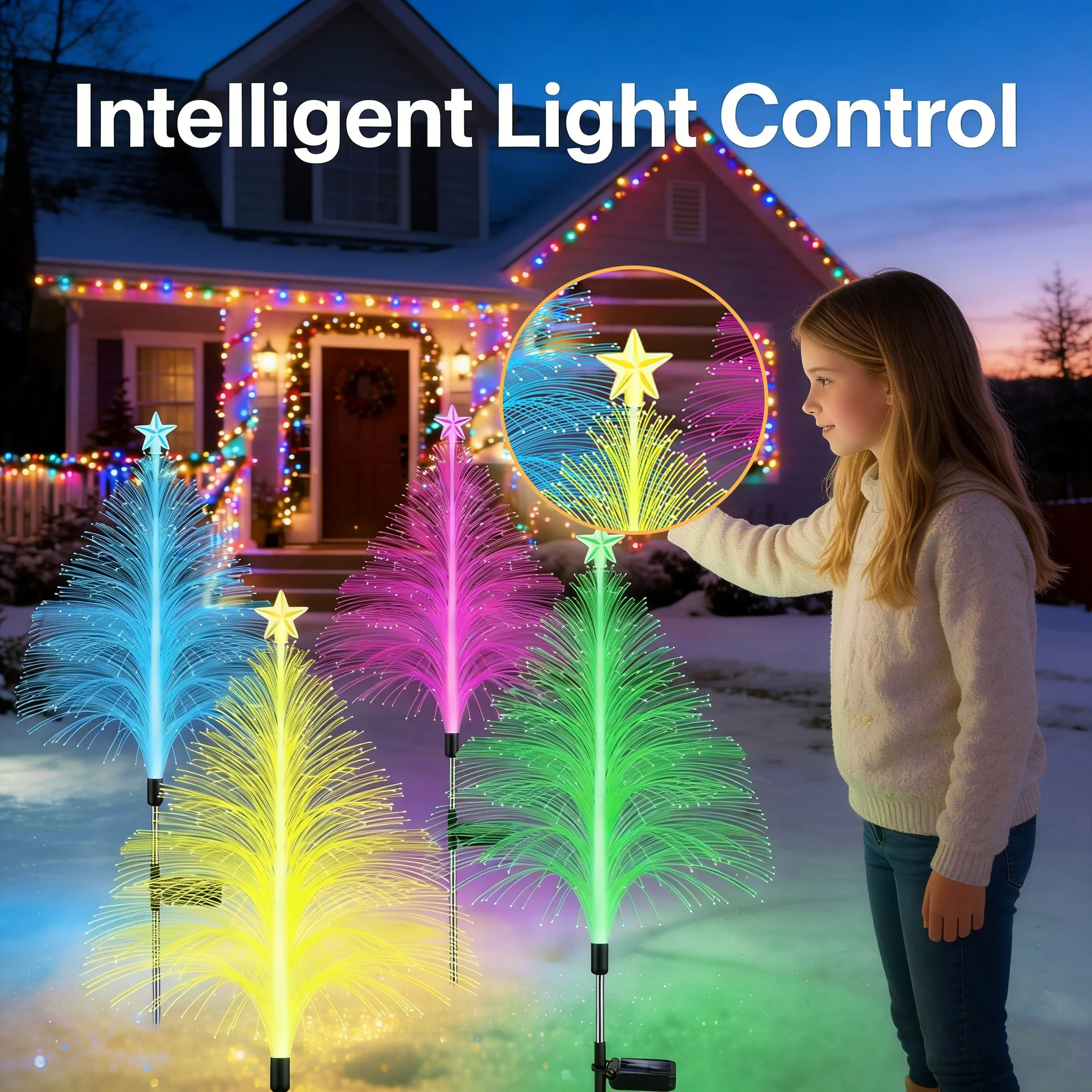 🌟 Solar Fiber Optic Jellyfish Garden Light