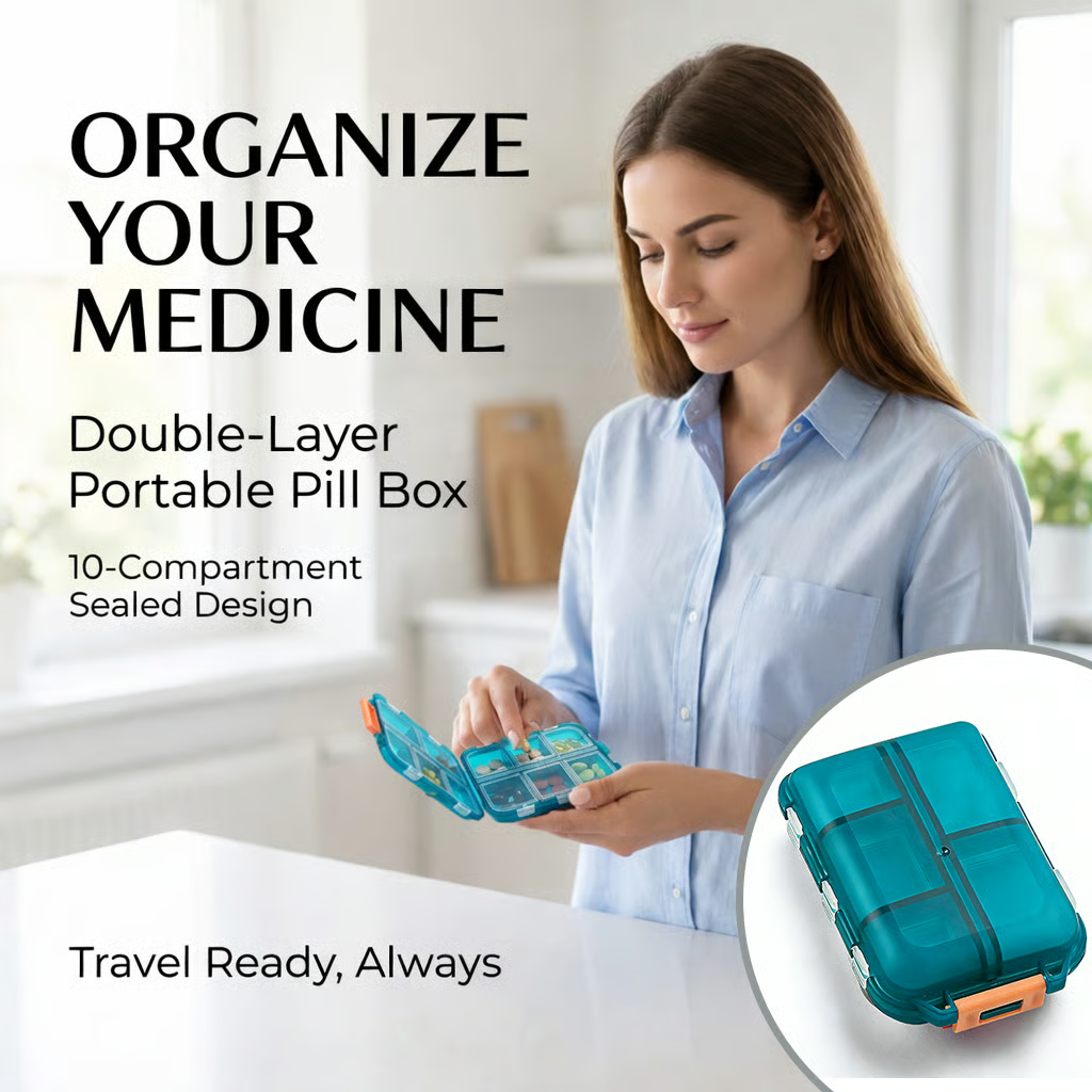 💊Double-Layer Portable Pill Box