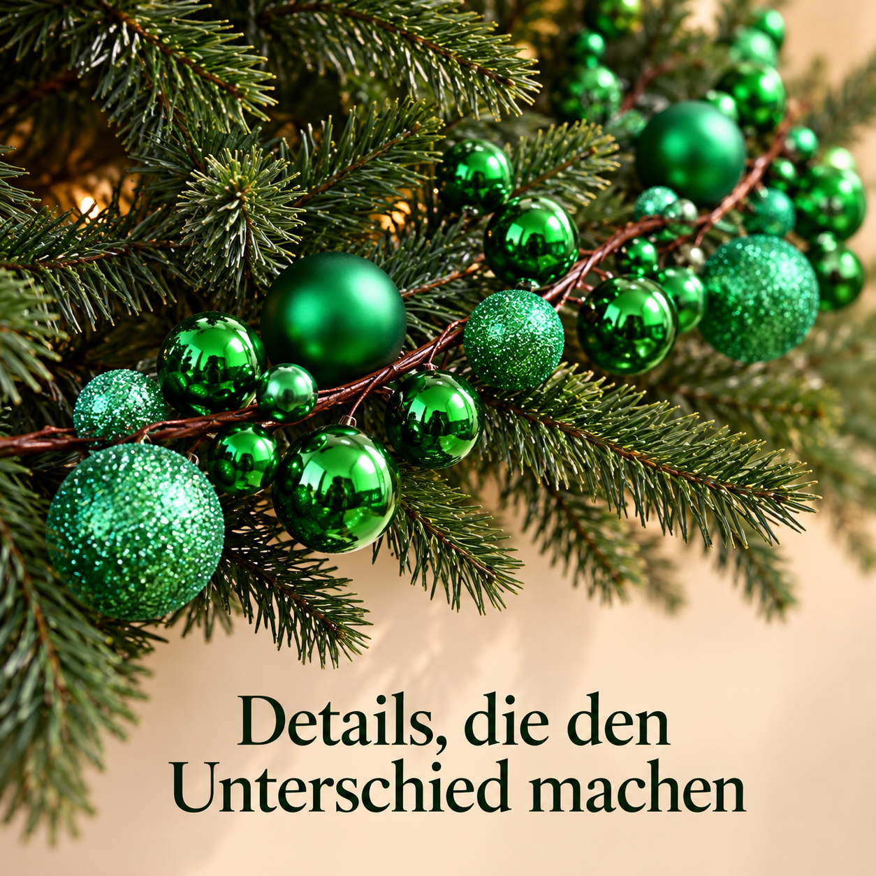 Kugelgirlande für festliche Dekoideen zu Hause
