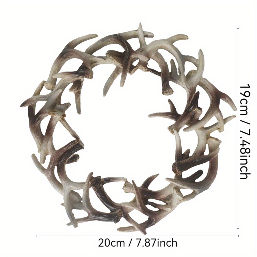 Faux antler wreath size guide