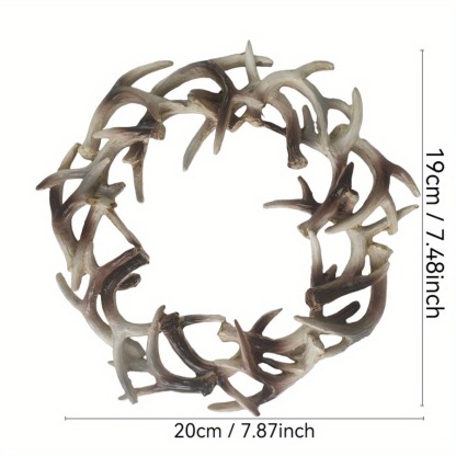 Faux antler wreath size guide