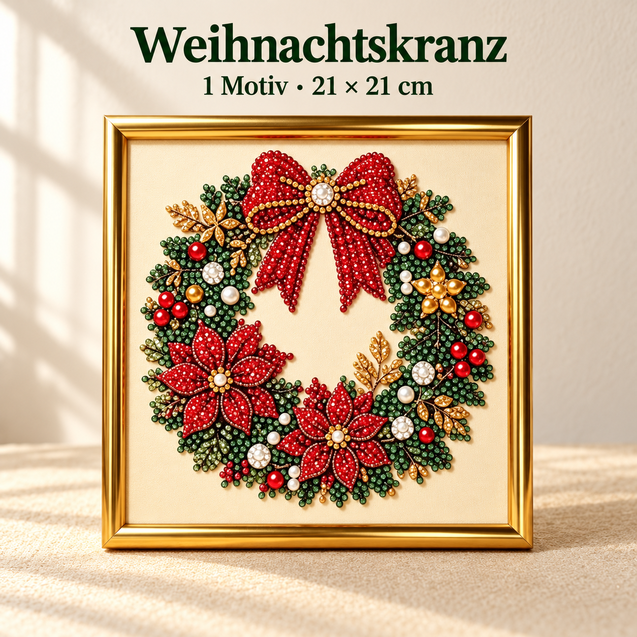 Weihnachtskranz – eine einzelne gerahmte Motivvariante
