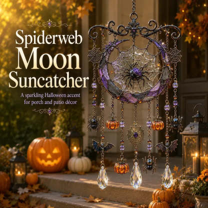 Halloween Stained-Glass-Look Suncatcher Hanging Decor