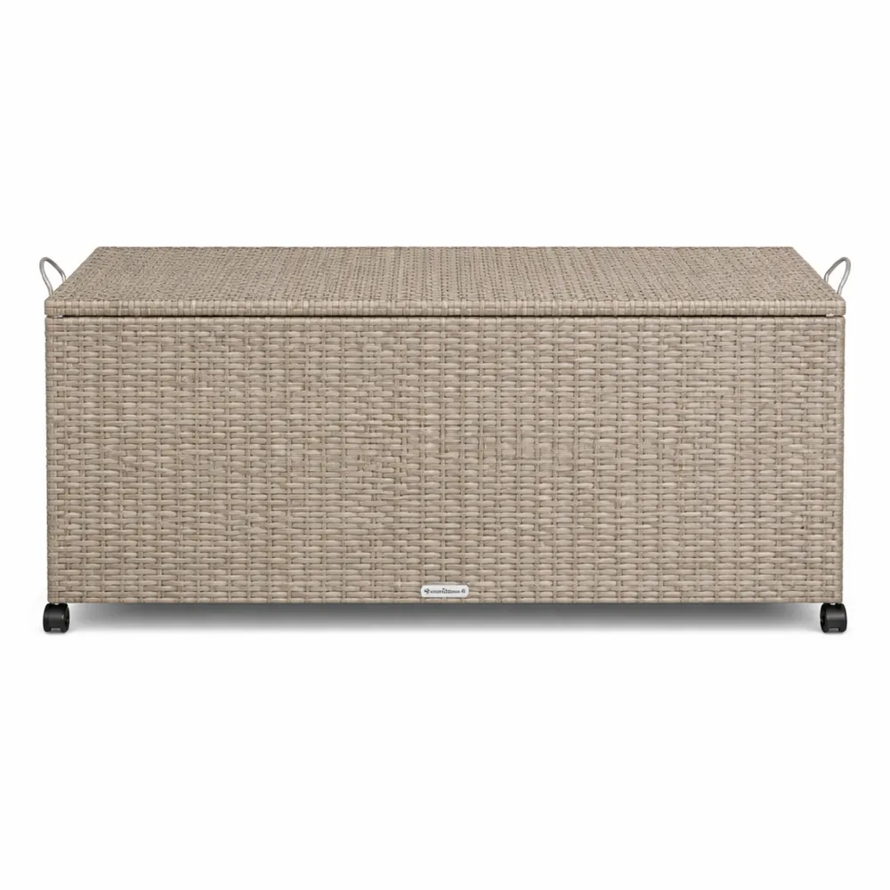 Coffre de rangement extérieur étanche 270 L avec roulettes et vérin à gaz