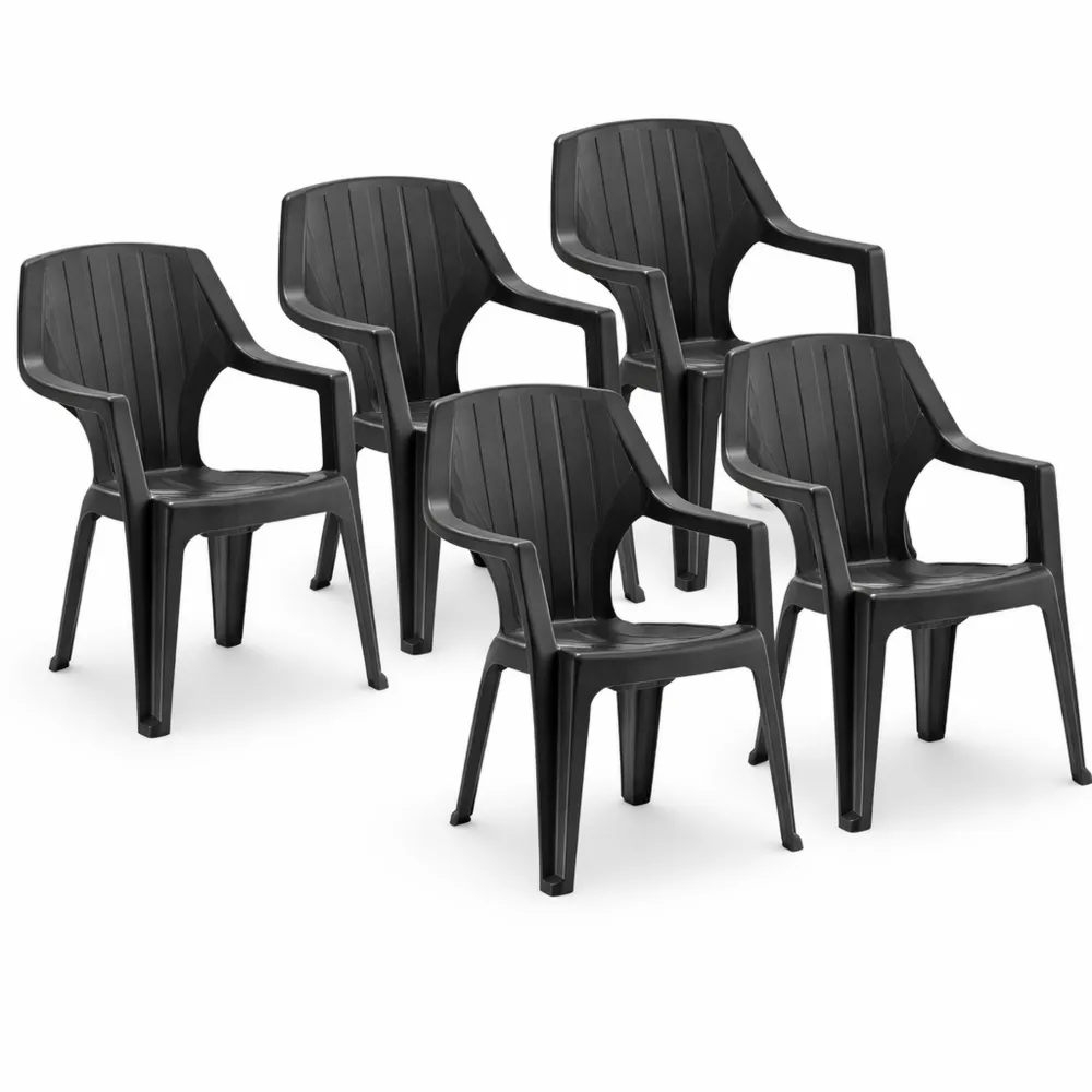 Chaises de jardin empilables en plastique pour extérieur