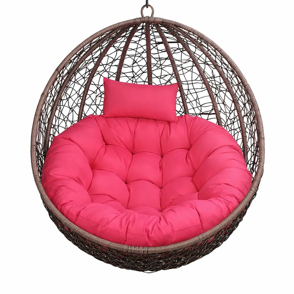 Coussin réversible pour chaise suspendue d'extérieur, intérieur, jardin et plage, avec housse lavable
