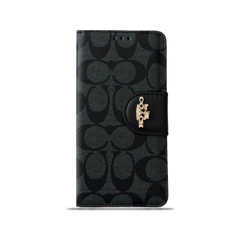 Cothtach iPhone Case Leather Flip Case with Card Holder Black