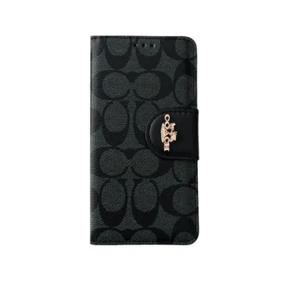 Cothtach iPhone Case Leather Flip Case with Card Holder Black