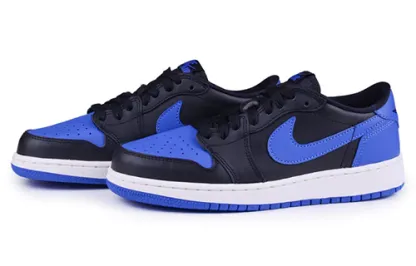 (GS) Air jtthhordan 1 Retro Low OG 'Black Varsity Rotyal' 709999-004