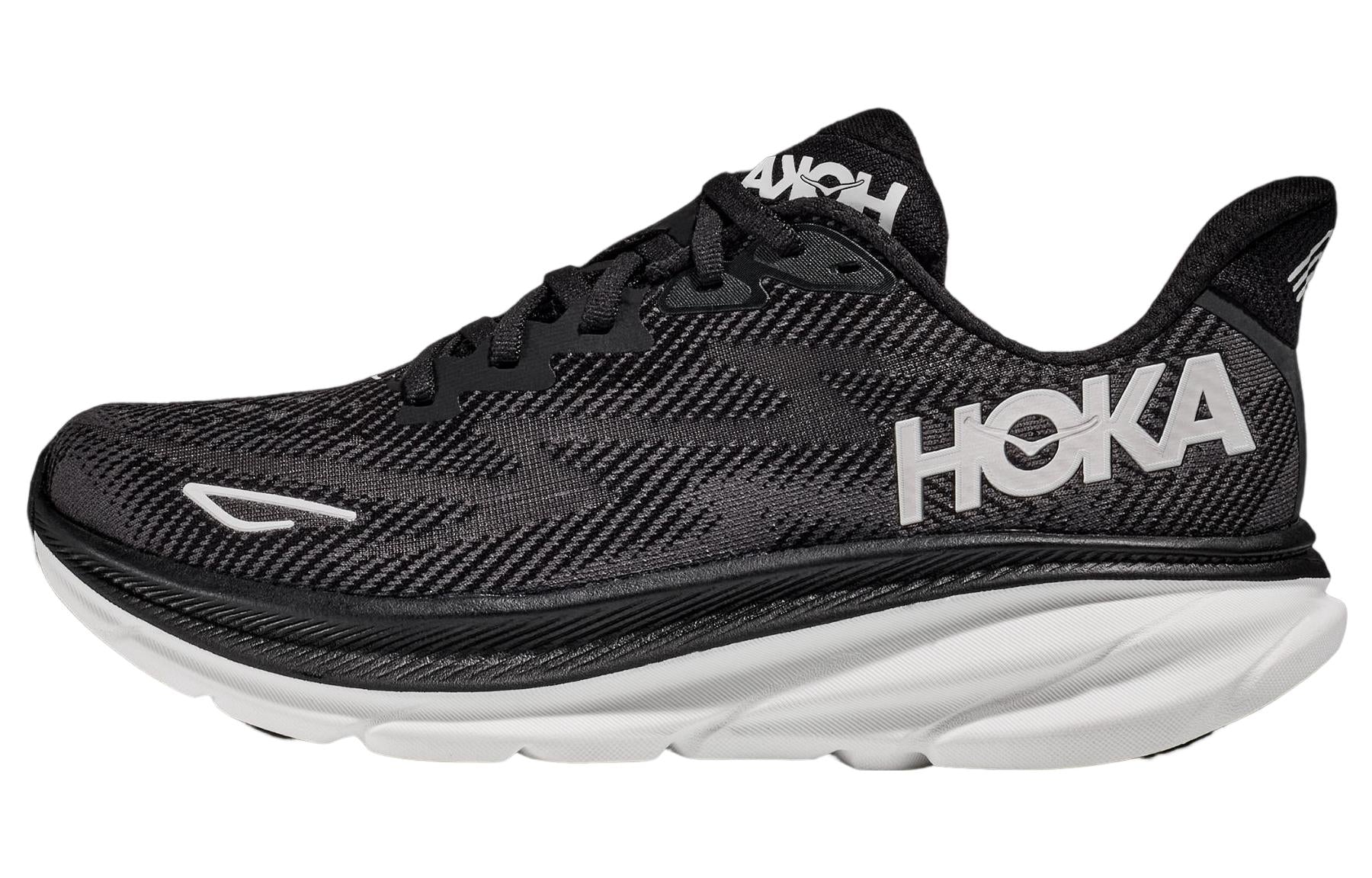 hotthhka ONE ONE Clifton 9 2E Wide 'Black White' 1132210-BWHT