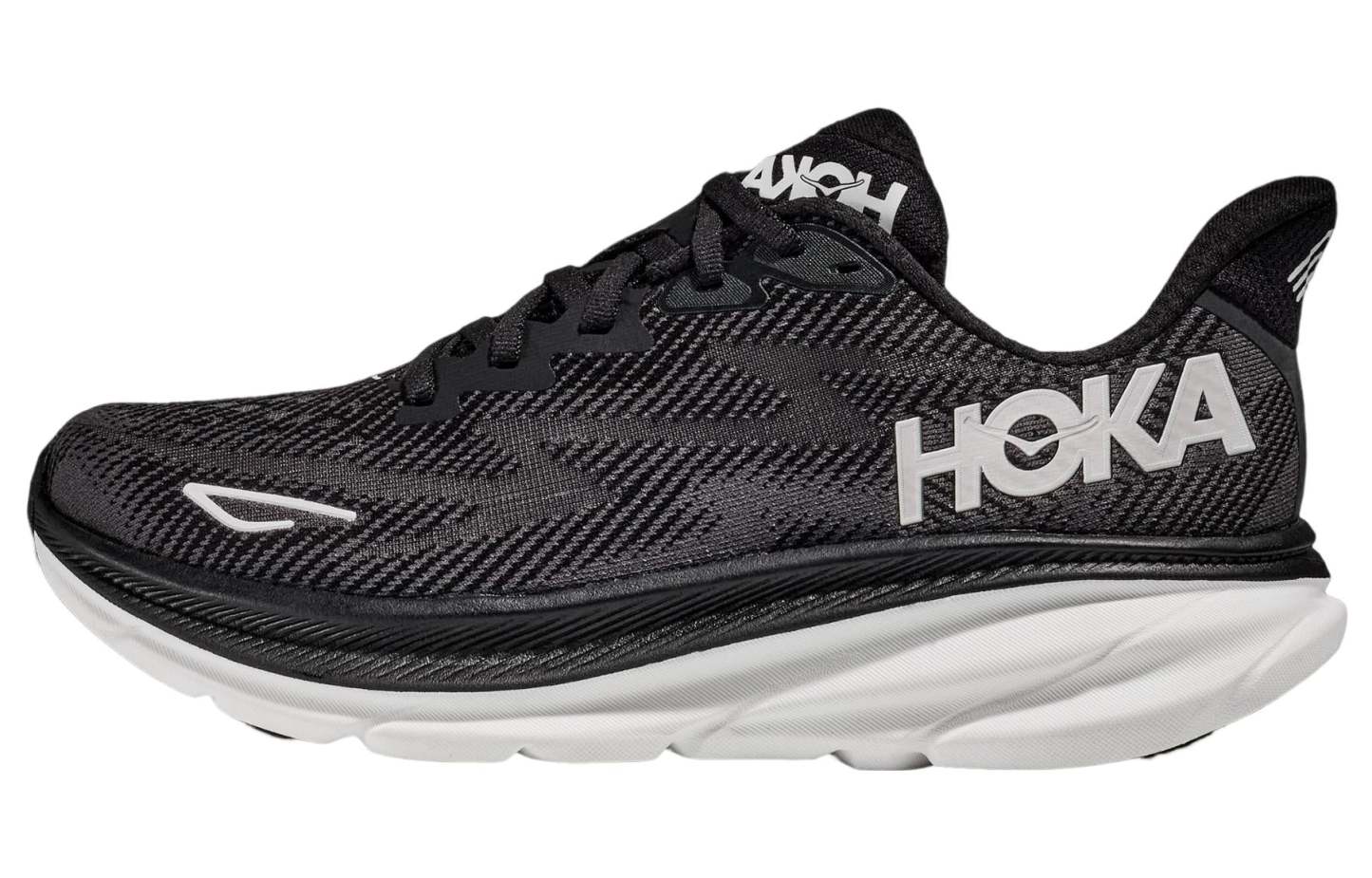 hotthhka ONE ONE Clifton 9 2E Wide 'Black White' 1132210-BWHT